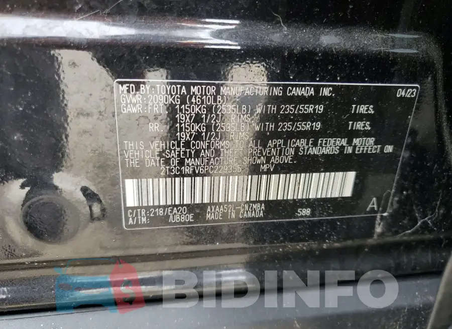 2T3C1RFV6PC229355 Photo# 13