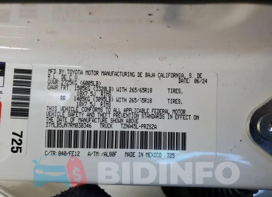 3TMLB5JN7RM030346 Photo# 13