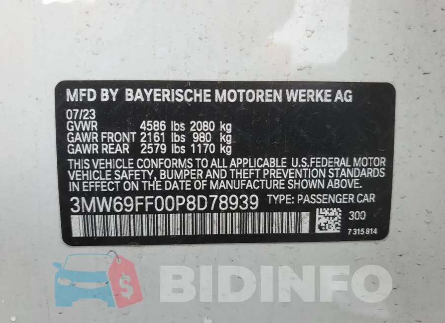3MW69FF00P8D78939 Photo# 12