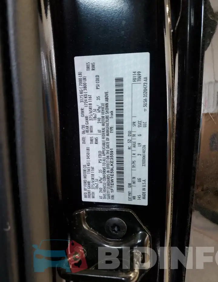 1FTEW1E59LKE35591 Photo# 12