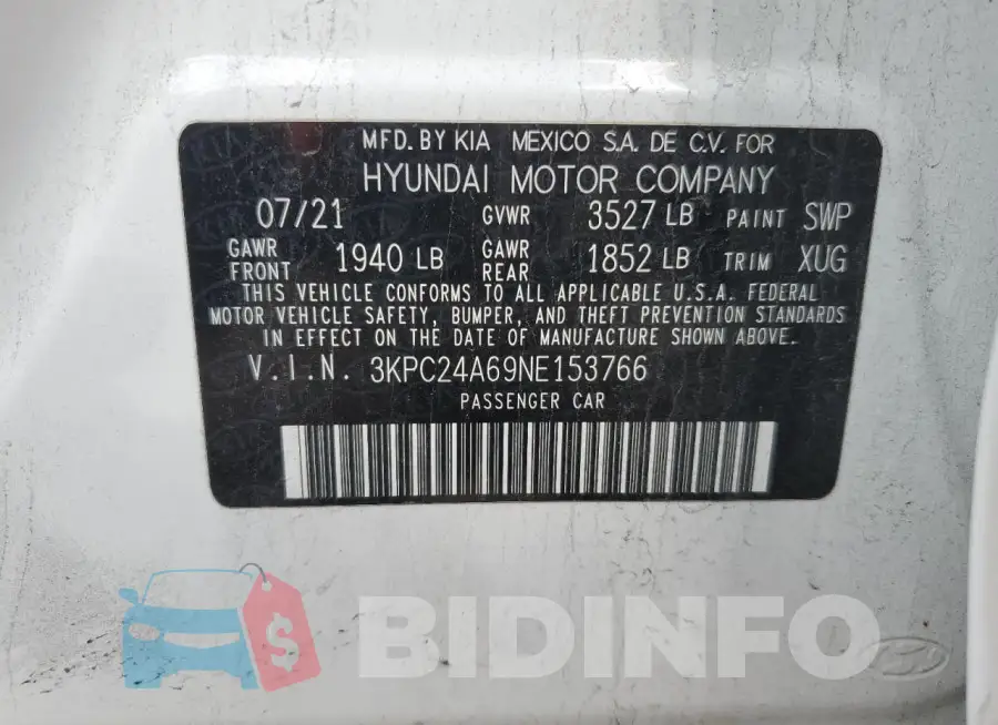 3KPC24A69NE153766 Photo# 12