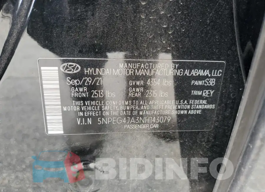 5NPEG4JA3NH143079 Photo# 12