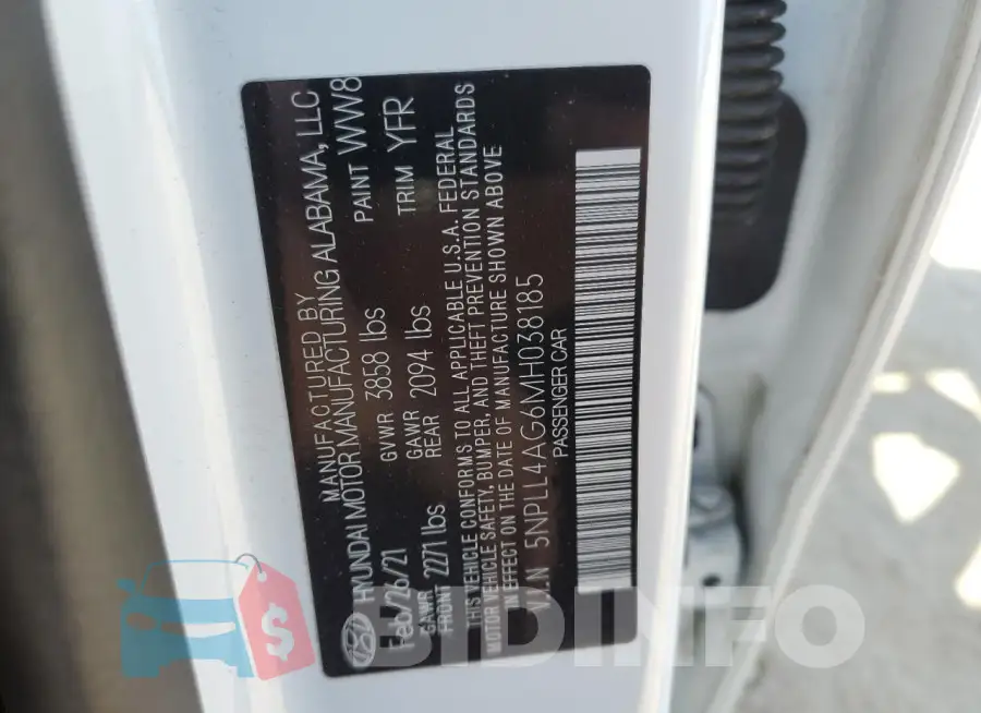 5NPLL4AG6MH038185 Photo# 12