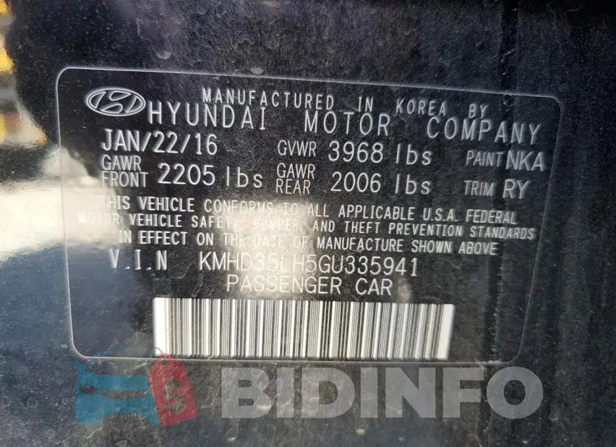 KMHD35LH5GU335941 Photo# 13