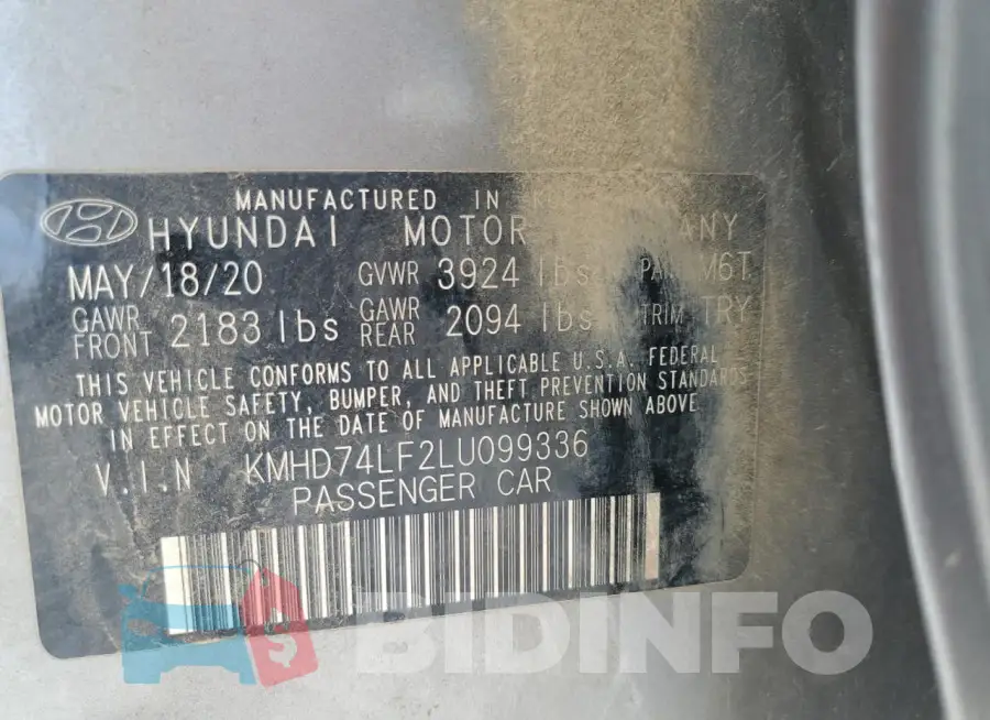 KMHD74LF2LU099336 Photo# 12