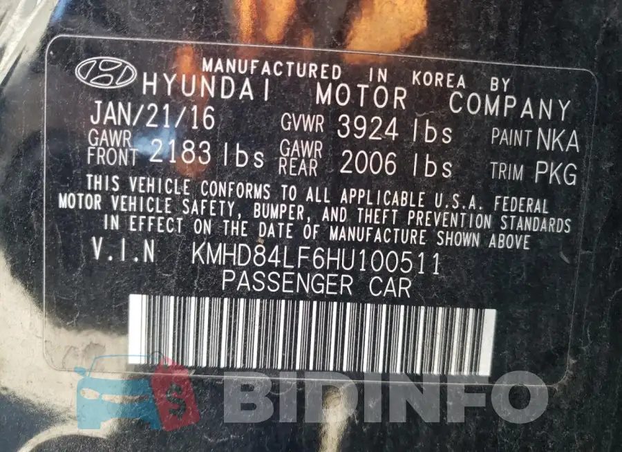 KMHD84LF6HU100511 Photo# 13