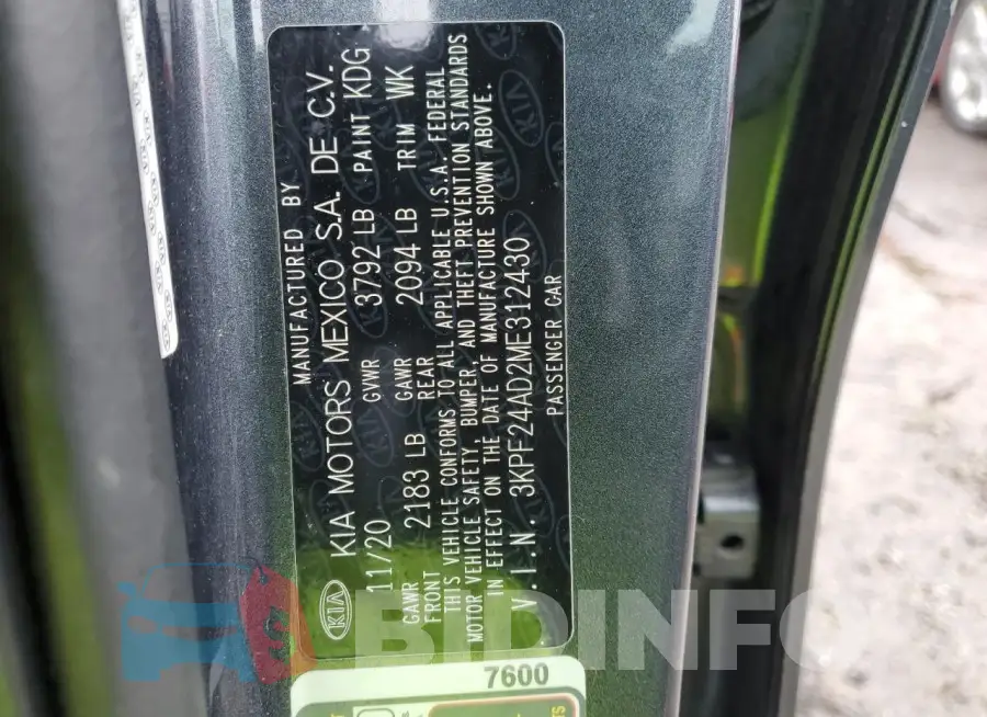3KPF24AD2ME312430 Photo# 12