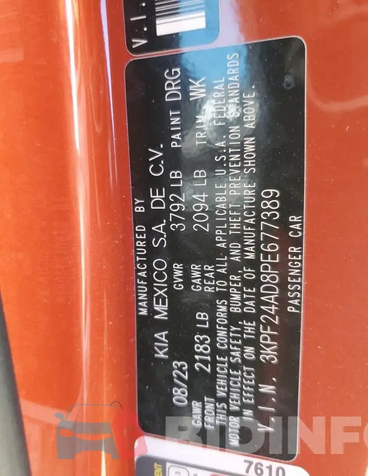 3KPF24AD8PE677389 Photo# 12
