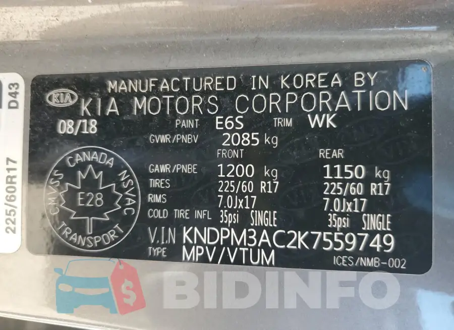 KNDPM3AC2K7559749 Photo# 13