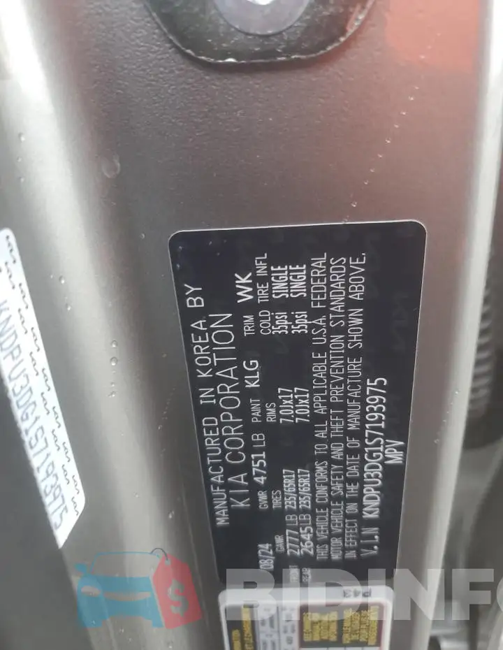 KNDPU3DG1S7193975 Photo# 13