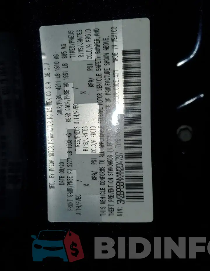 3MZBPBBMXMM204787 Photo# 12