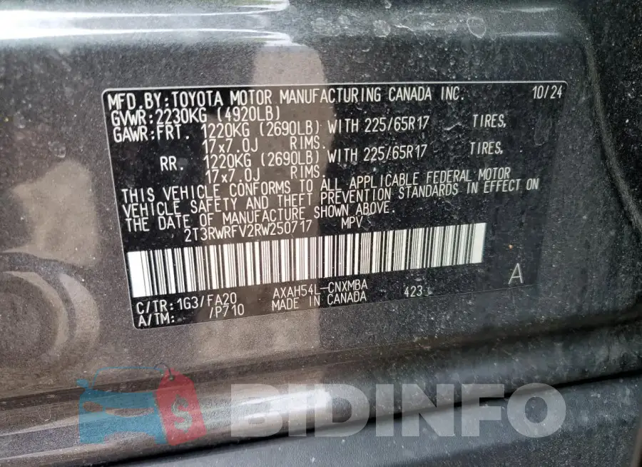 2T3RWRFV2RW250717 Photo# 14
