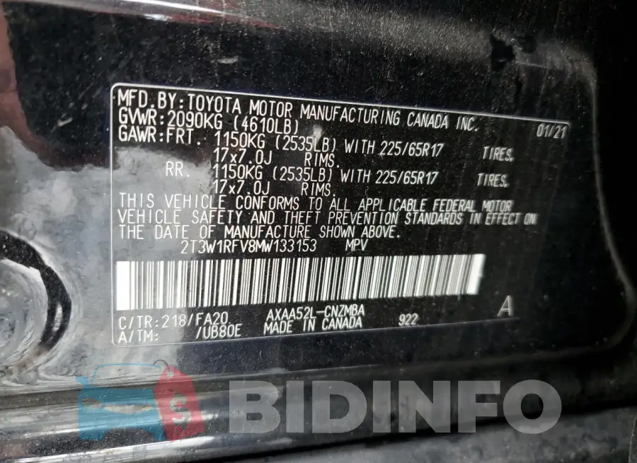 2T3W1RFV8MW133153 Photo# 12