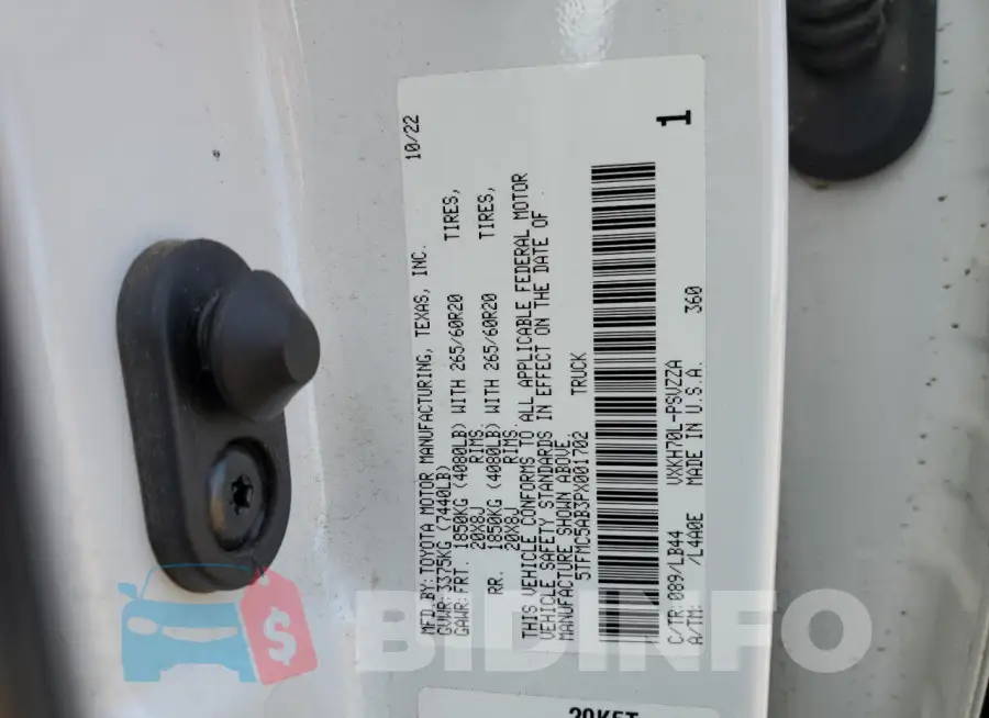 5TFMC5AB3PX001702 Photo# 13