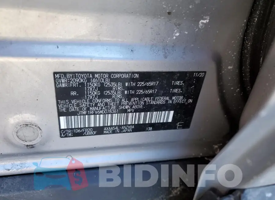 JTMF1RFV6MD078361 Photo# 13
