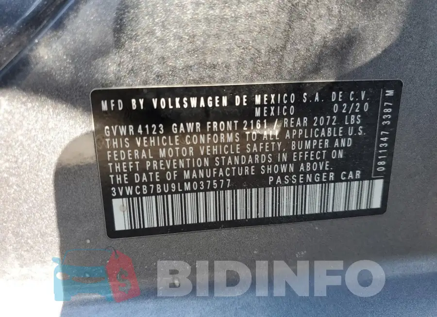 3VWCB7BU9LM037577 Photo# 12