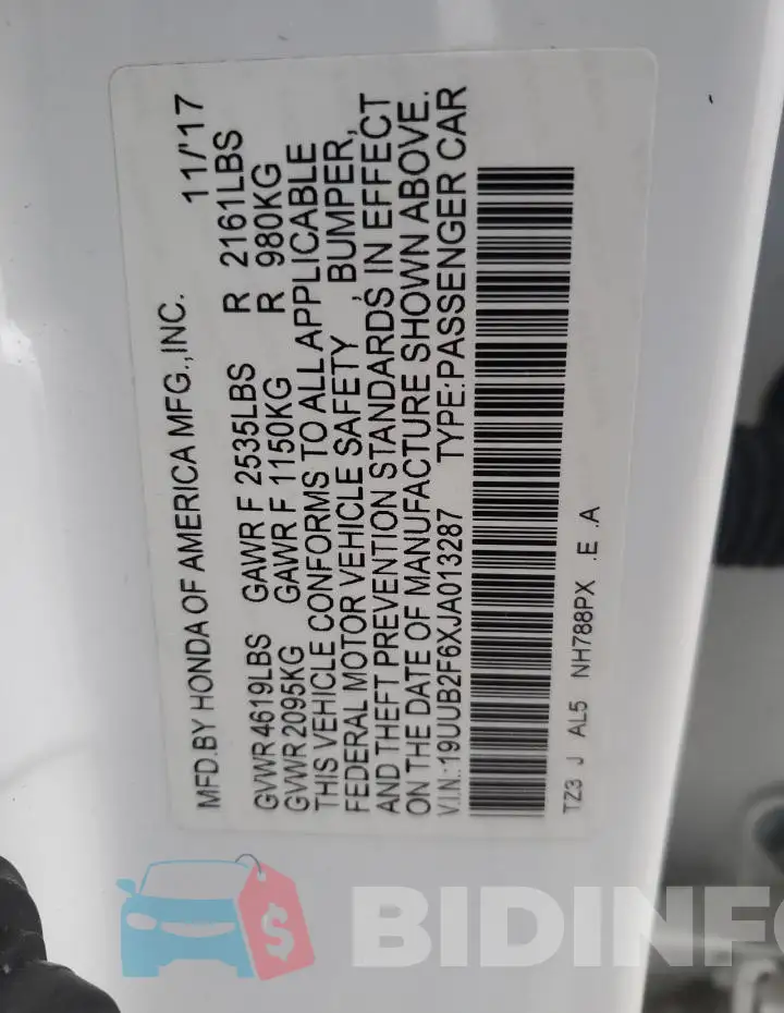 19UUB2F6XJA013287 Photo# 12