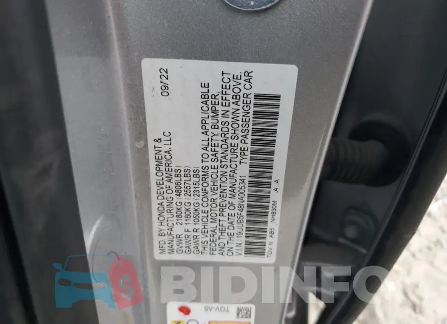 19UUB5F48NA005341 Photo# 12