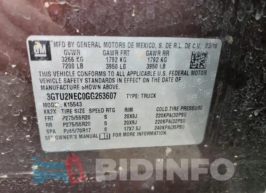 3GTU2NEC0GG263607 Photo# 13