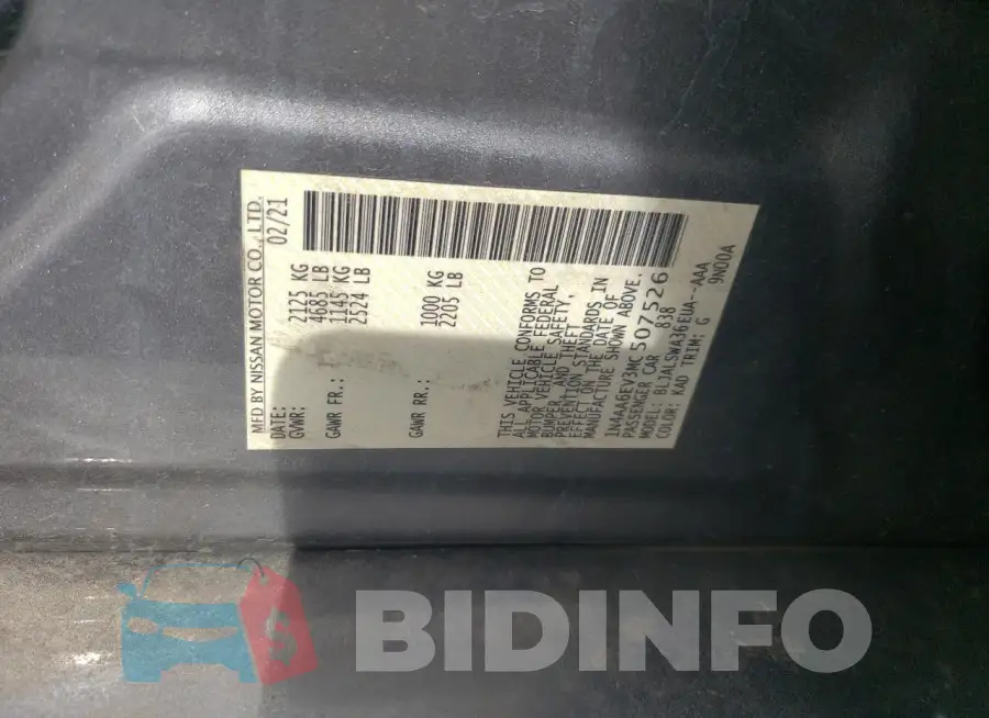1N4AA6EV3MC507526 Photo# 13