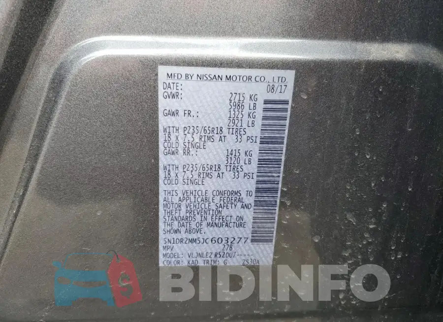 5N1DR2MM5JC603277 Photo# 14