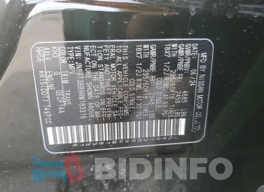JN8BT3BB9RW183316 Photo# 14