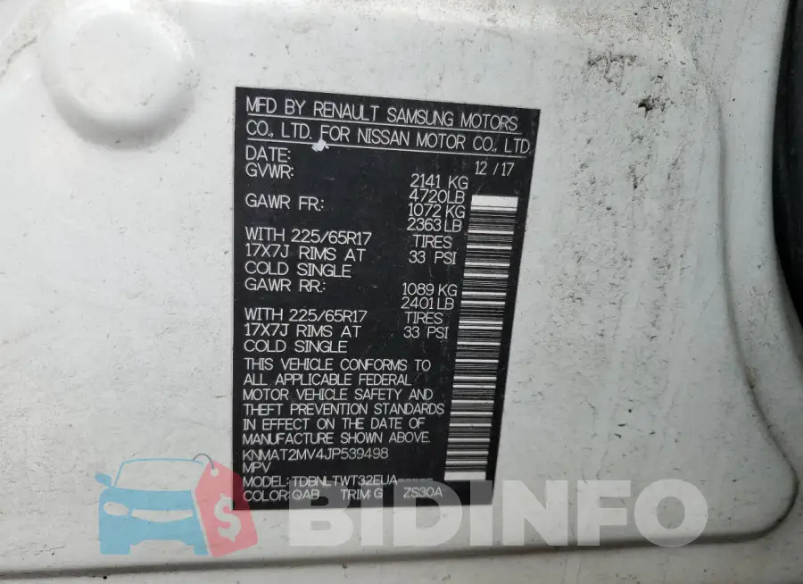KNMAT2MV4JP539498 Photo# 14