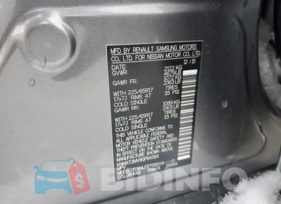 KNMAT2MV9GP641114 Photo# 14