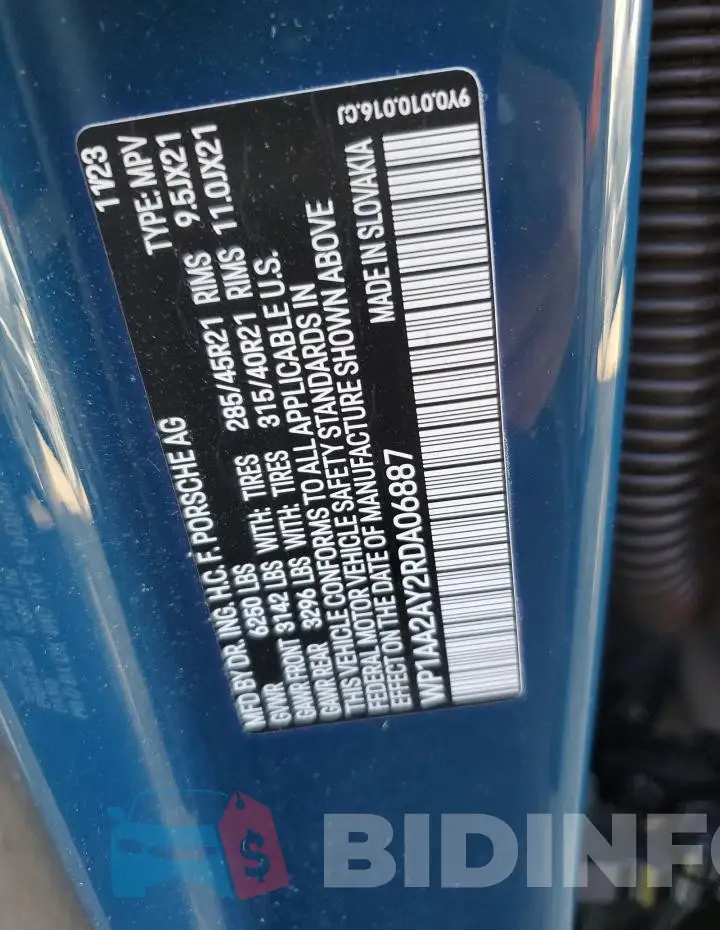 WP1AA2AY2RDA06887 Photo# 14