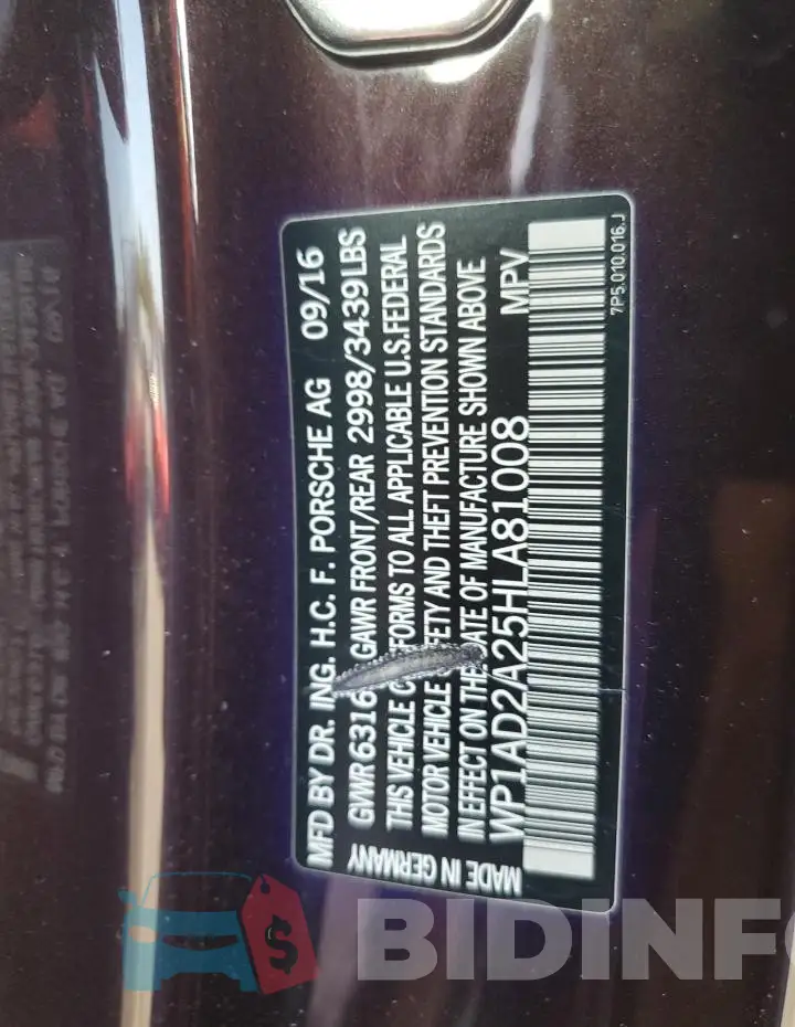 WP1AD2A25HLA81008 Photo# 13