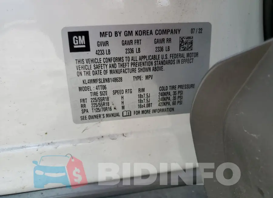 KL4MMFSL8NB148628 Photo# 14