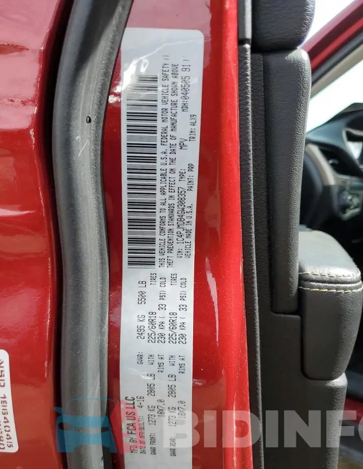 1C4PJMDB4GW308357 Photo# 13