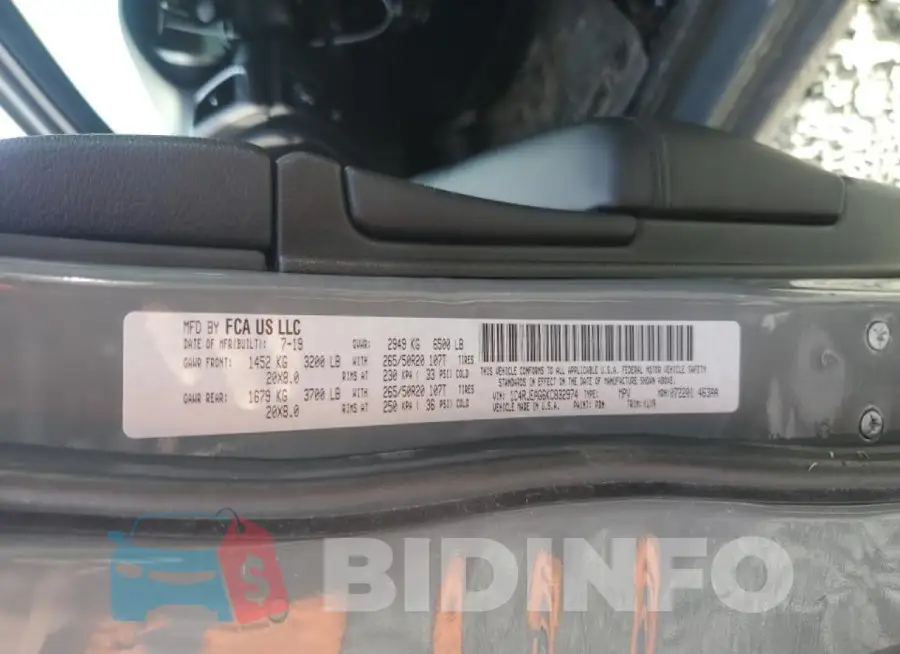 1C4RJEAG6KC832974 Photo# 13
