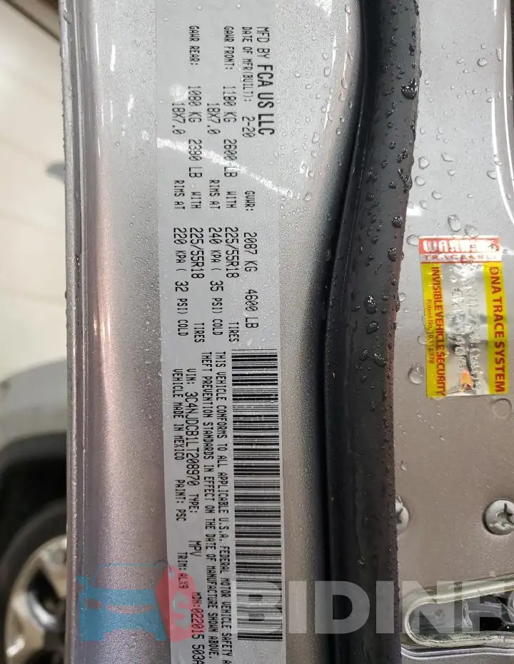 3C4NJDCB1LT208970 Photo# 13