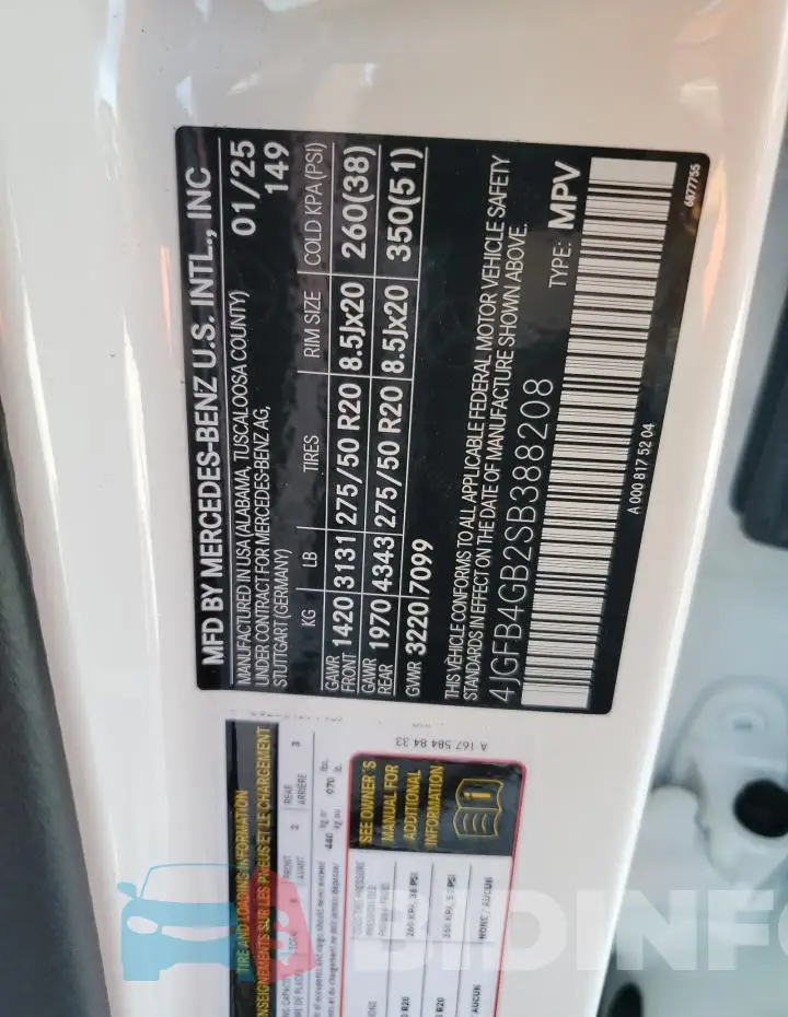 4JGFB4GB2SB388208 Photo# 13
