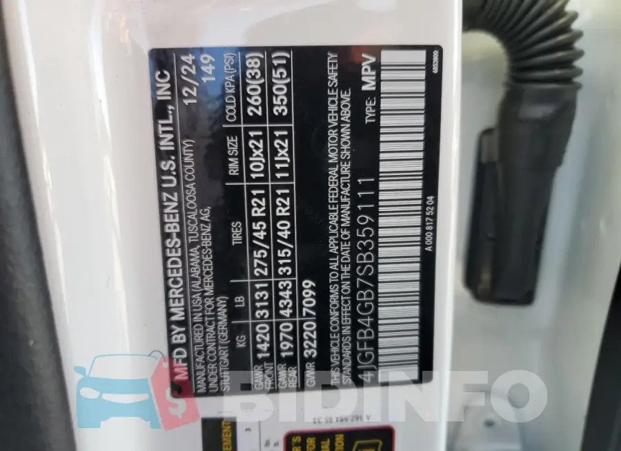 4JGFB4GB7SB359111 Photo# 13