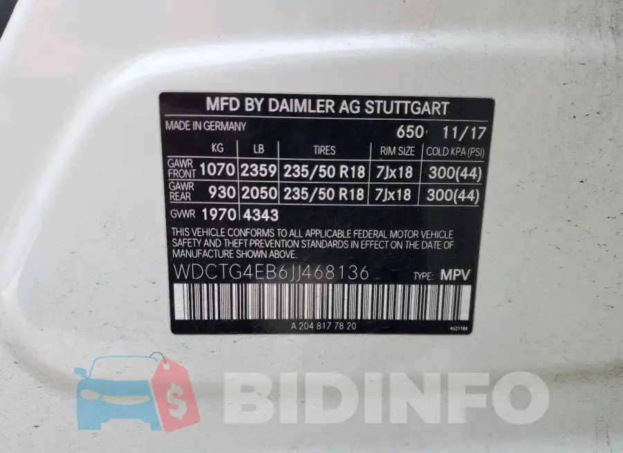 WDCTG4EB6JJ468136 Photo# 13