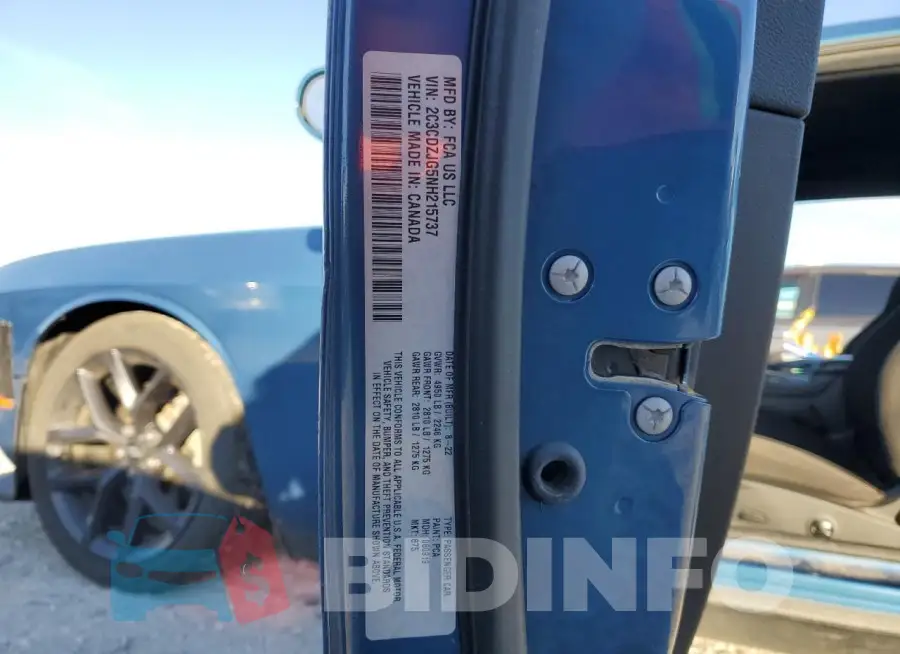 2C3CDZJG5NH215737 Photo# 12