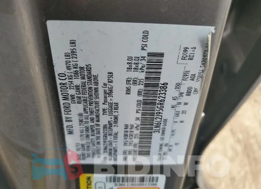 3LN6L2J95GR623386 Photo# 12
