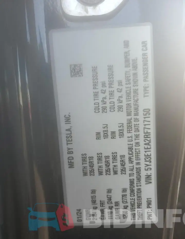 5YJ3E1EA2RF717150 Photo# 12