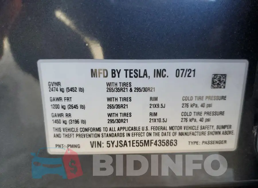 5YJSA1E55MF435863 Photo# 12