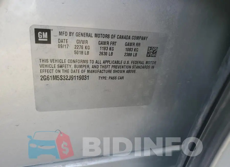 2G61M5S32J9119031 Photo# 12