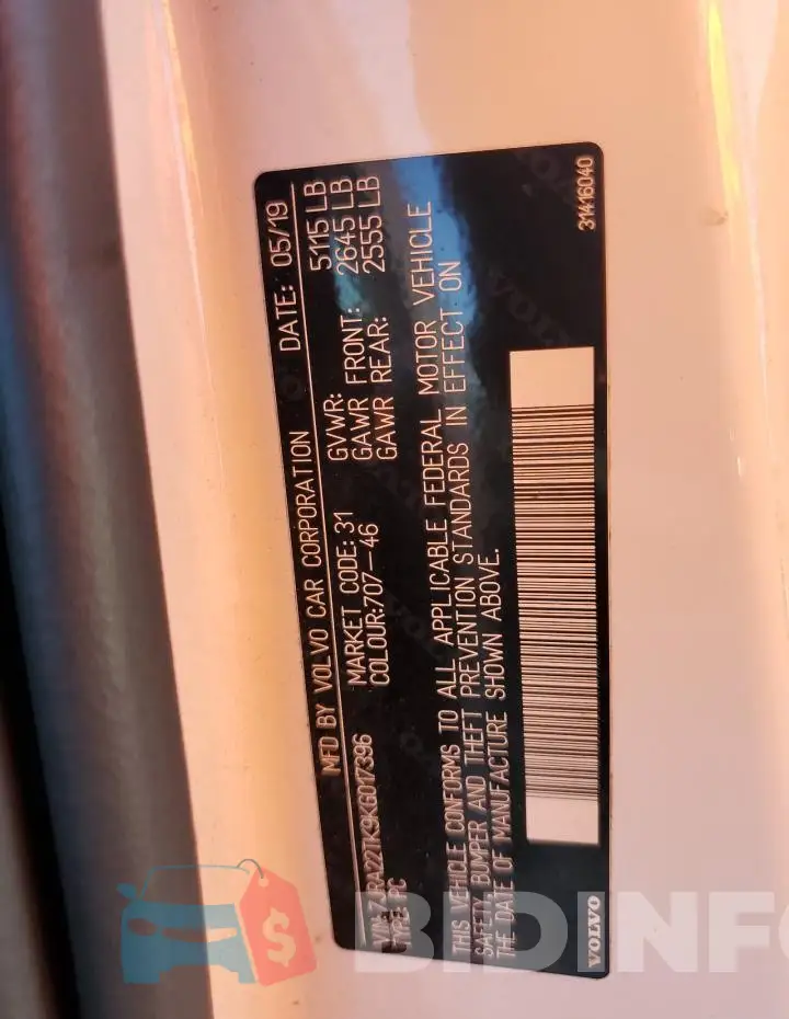 7JRA22TK9KG017396 Photo# 12