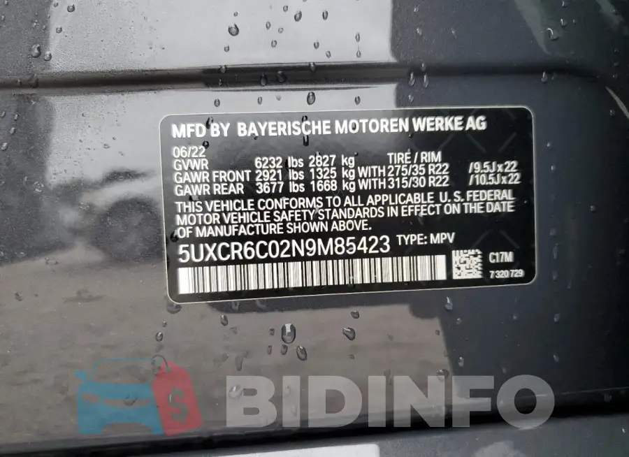 5UXCR6C02N9M85423 Photo# 14