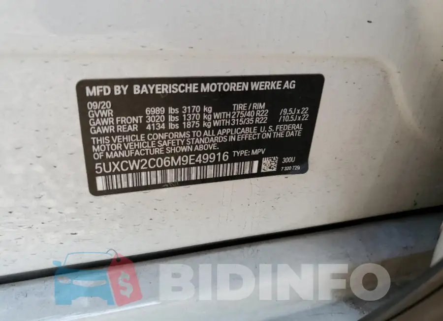 5UXCW2C06M9E49916 Photo# 14