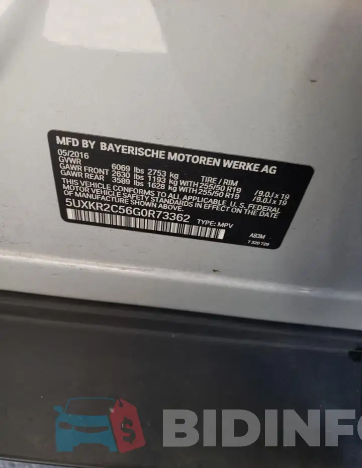 5UXKR2C56G0R73362 Photo# 14