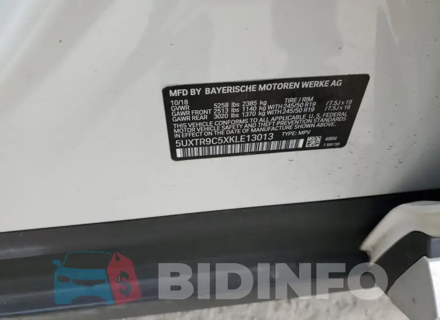 5UXTR9C5XKLE13013 Photo# 14