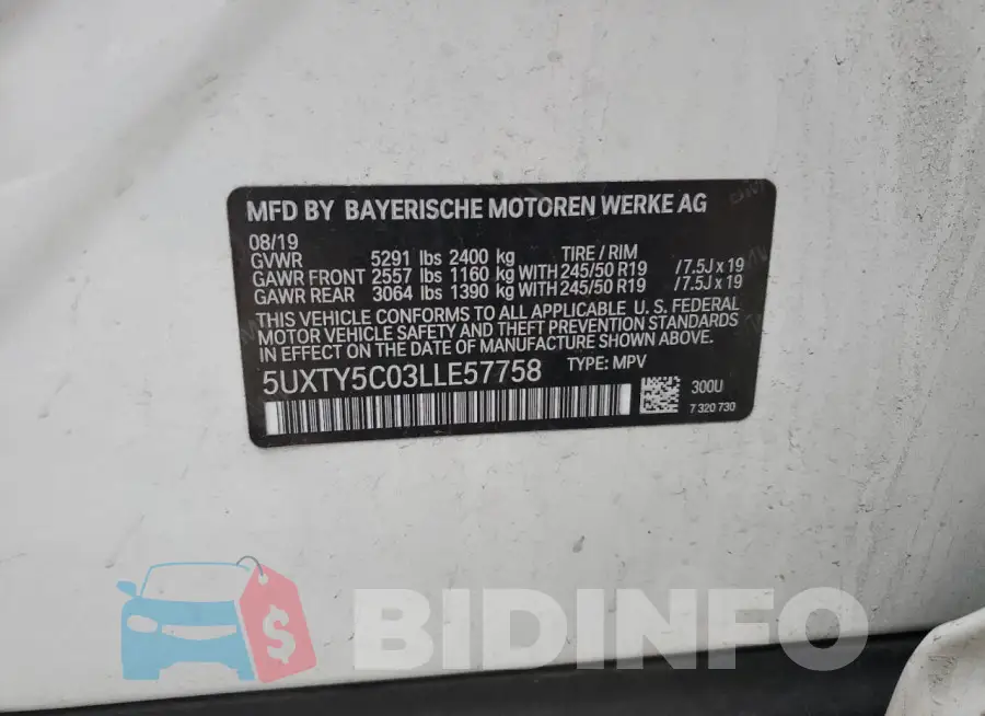 5UXTY5C03LLE57758 Photo# 13