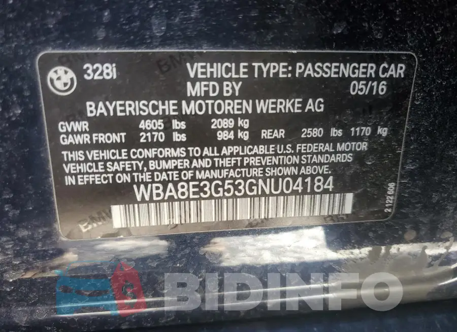 WBA8E3G53GNU04184 Photo# 12