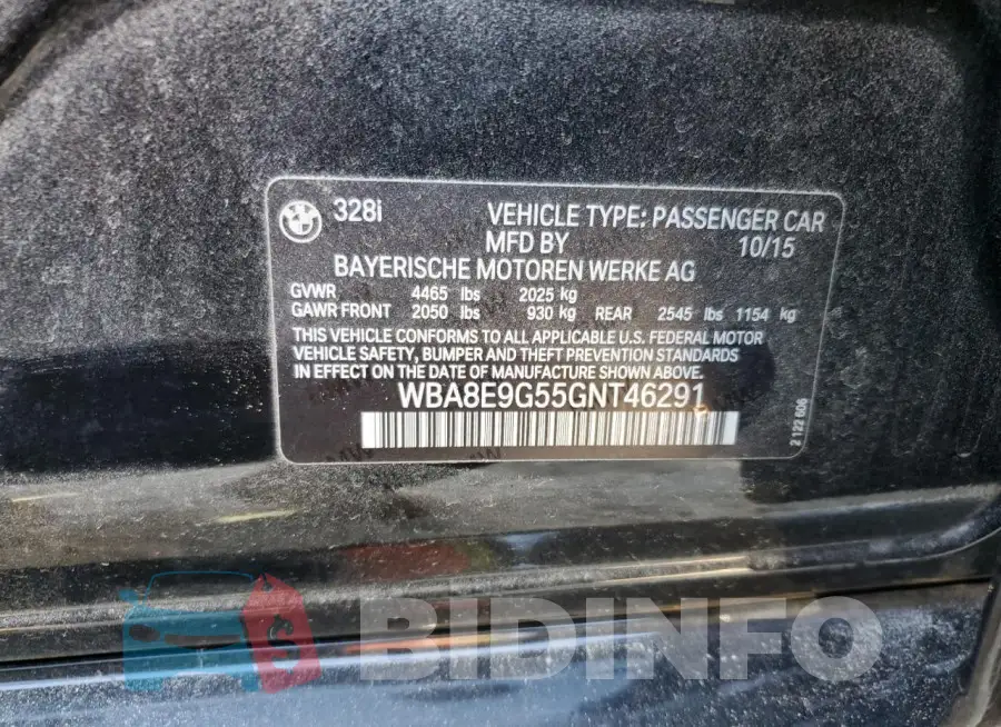 WBA8E9G55GNT46291 Photo# 12